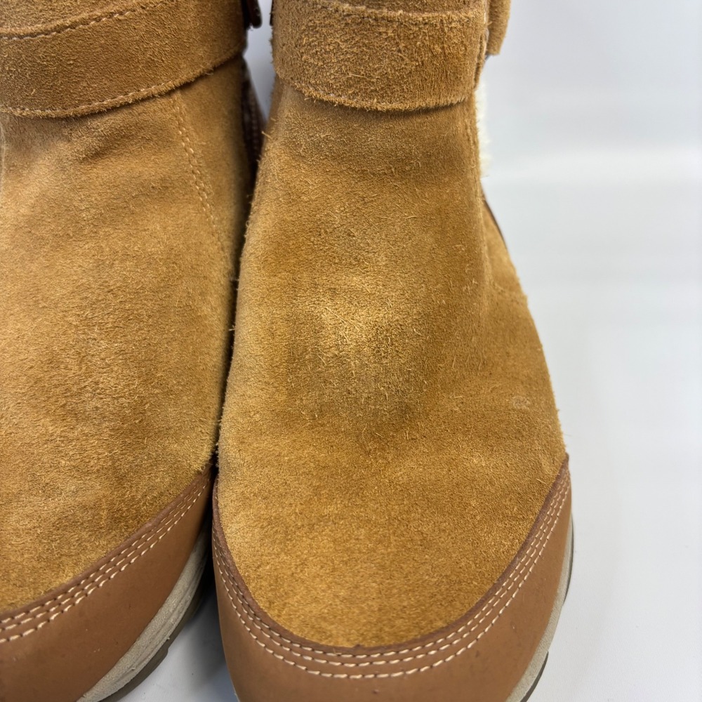 EASY SPIRIT Womens Brown Water Resistant Elk Round Toe Wedge Zip-Up Winter 9M - Picture 5 of 11